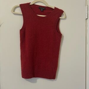 Pink Saks Fifth Ave Cashmere Sweater Vest Tank Top Size Small